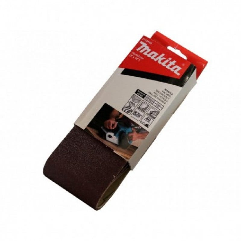 MAKITA LIJA DE BANDA x3un. 3"x18" GRANO 80