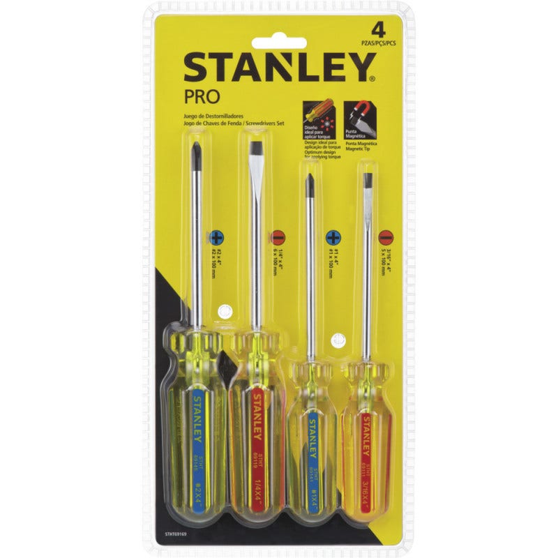 Stanley Jgo 4 Destornilladores Pro (69169)