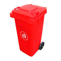 Basurero Import C/tapa 240lt Pedal Fr Rojo