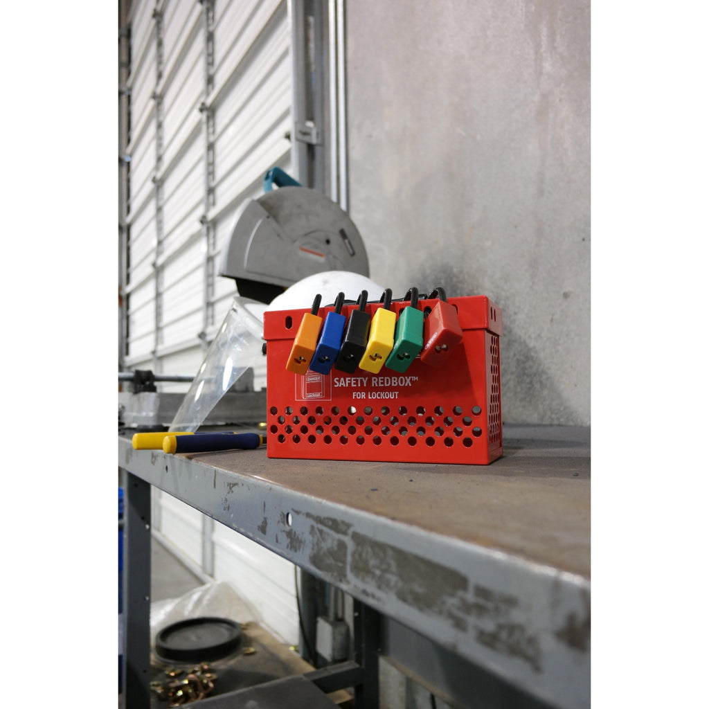 Abus Caja Bloqueo Grupal Acero B835 Roja