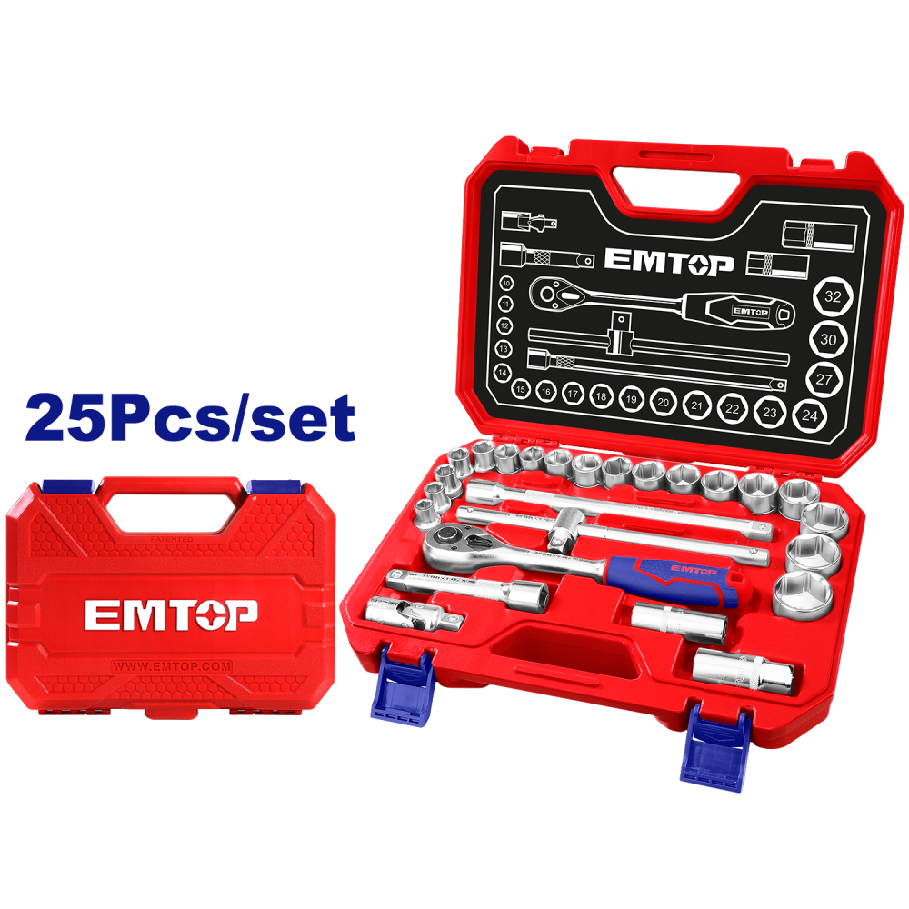 emtop Jgo Chicharra 1/2" C/dados Cj Pla 25un Ecl