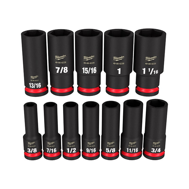 Milwaukee 12pc Dados Impacto 1/2 49-66-7011