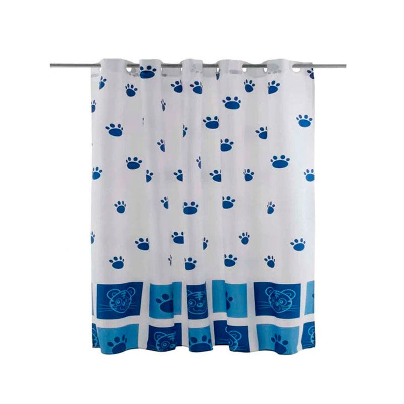 Duschy Cortina ducha Poliester cat blue Hangless