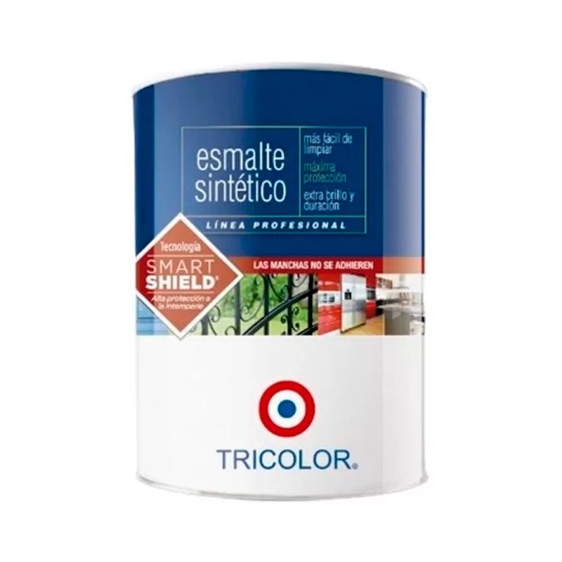 Tricolor Esmalte Sintetico Prof Gris Maquina Lt