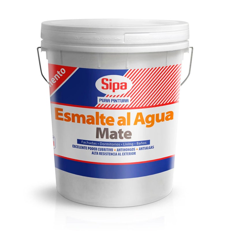 Sipa Esmalte Al Agua Mate Blanco 4gl