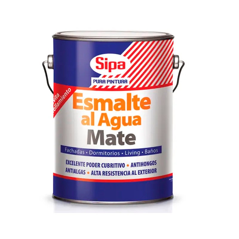 Sipa Esmalte Al Agua Mate Blanco Gl