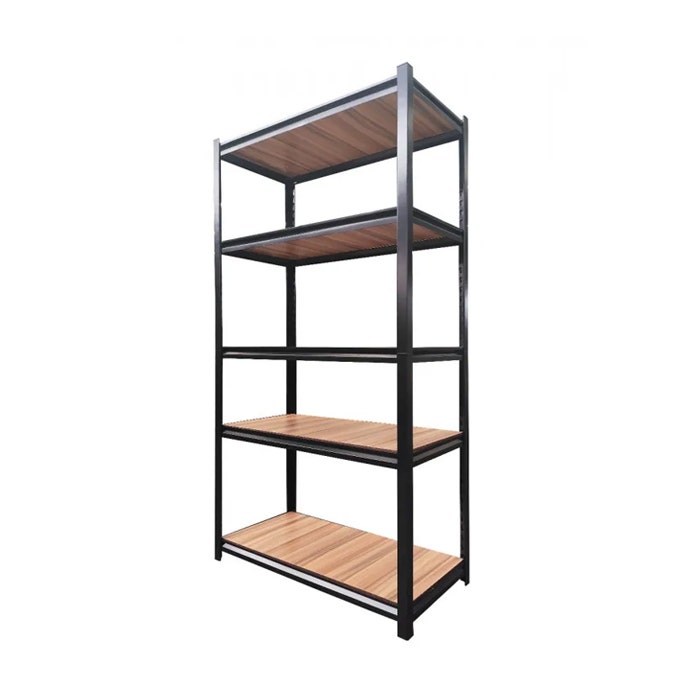 ESTANTE METALICO 5 NIVELES NEGRO 183X90X45