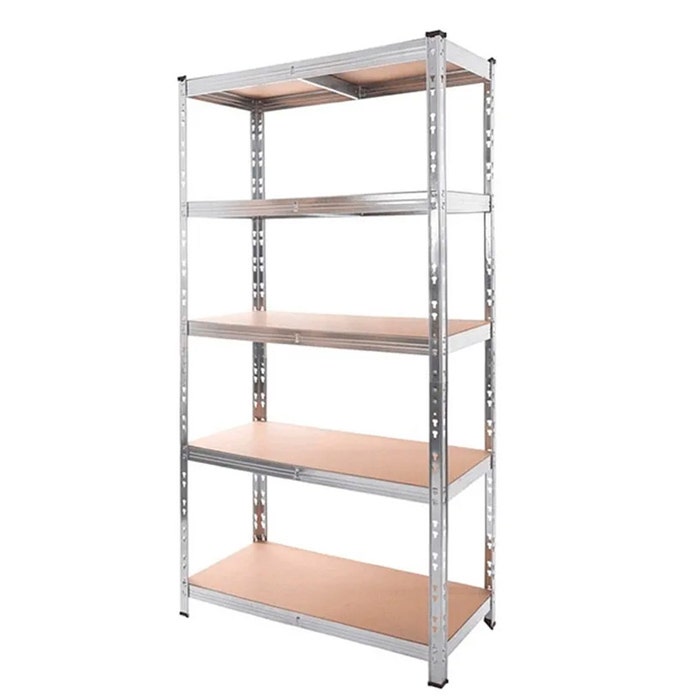 ESTANTE METALICO 5 NIVELES GALVANIZADO 183X90X45