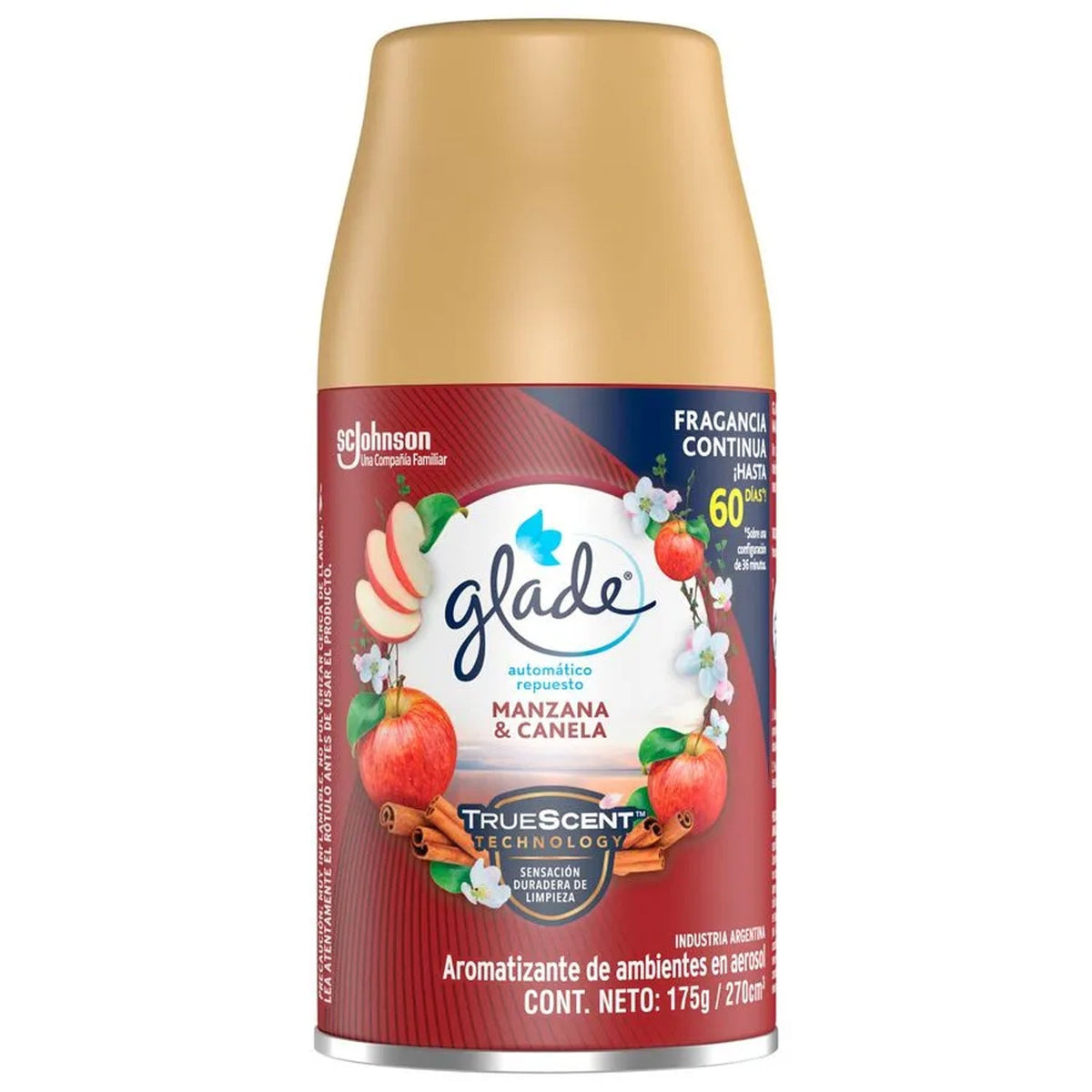GLADE AUTOMATICO MANZANA/CANELA 270ML
