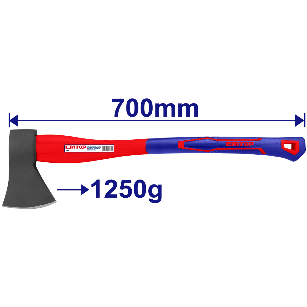 Emtop Hacha 1250gr M/fibra Ehamax1250
