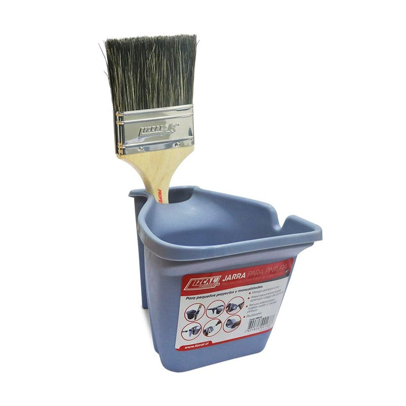 Lizcal Jarra Plastica Porta Brocha Y Pintura