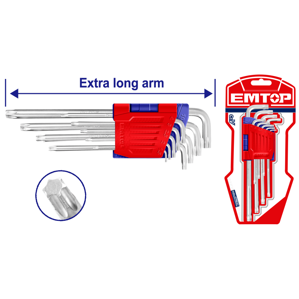 Emtop Juego Llaves Torx Xl 9un Eclpf05201