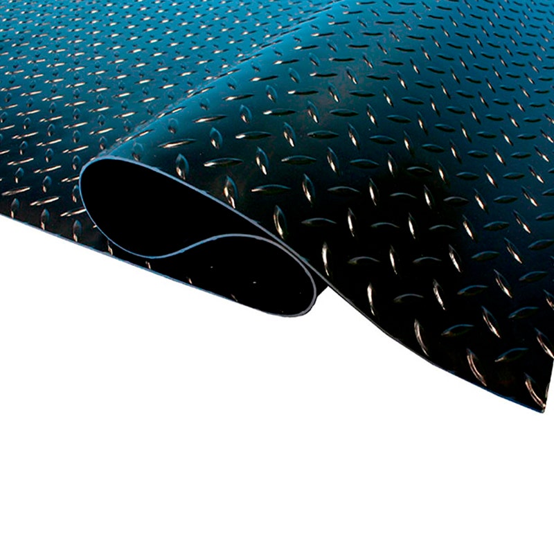 Rubber Piso Diamantado Negro 1.2mt X 3mm