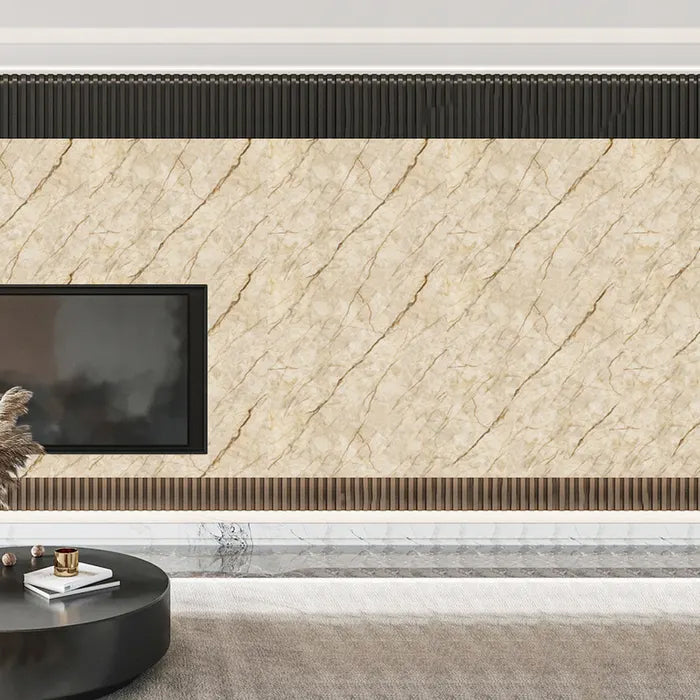 PANEL PVC MURO UV BEIGE FLORENCI 244X122X0.3CM