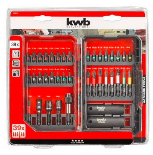 Kwb Set Puntas Impact Extreme Force 39pz