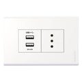 STANFORD ENCHUFE SIMPLE 10A 250V + TOMA USB DOBLE