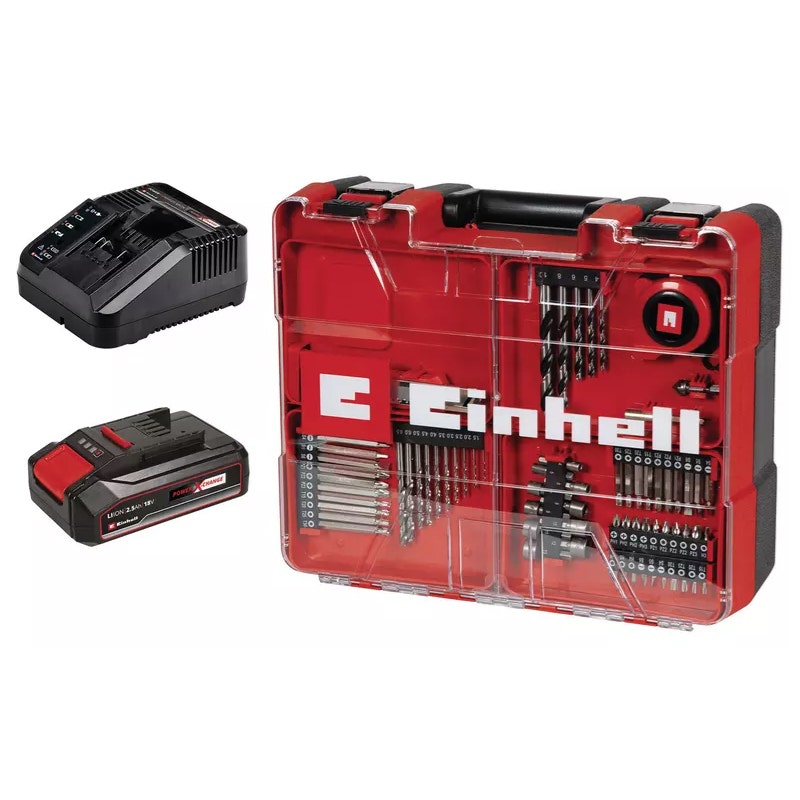 EINHELL KIT TALADRO TE-CD 18/40 Li +69 1x2.5 Ah