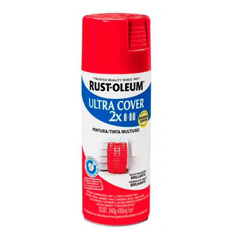 RUST OLEUM ULTRA COVER 2X ROJO MANZANA BRILLANTE