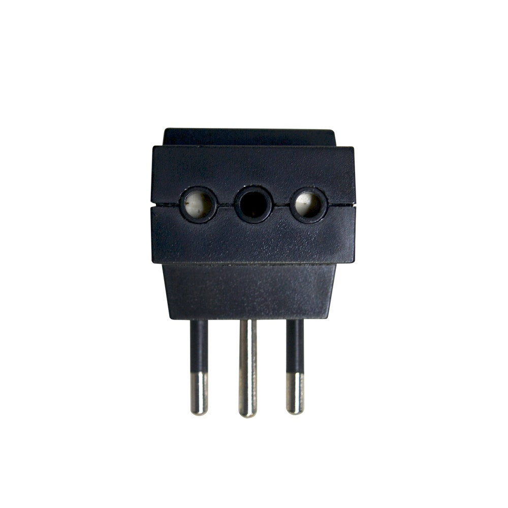 Mec Macho Adaptador Triple 2p+t Negro