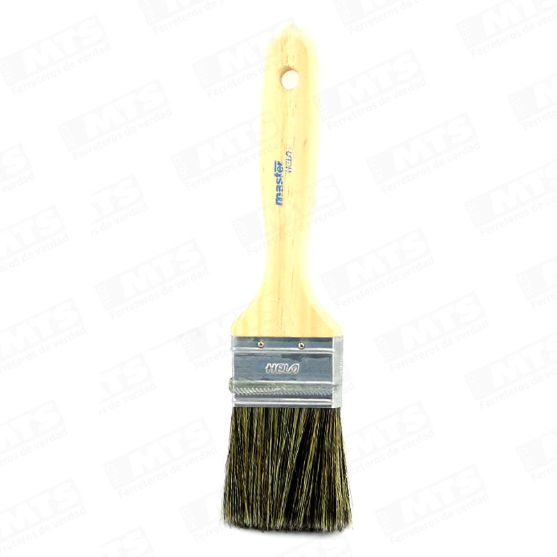 Brocha Estampa Cerda Gris 2 Pul. Madera Natur.