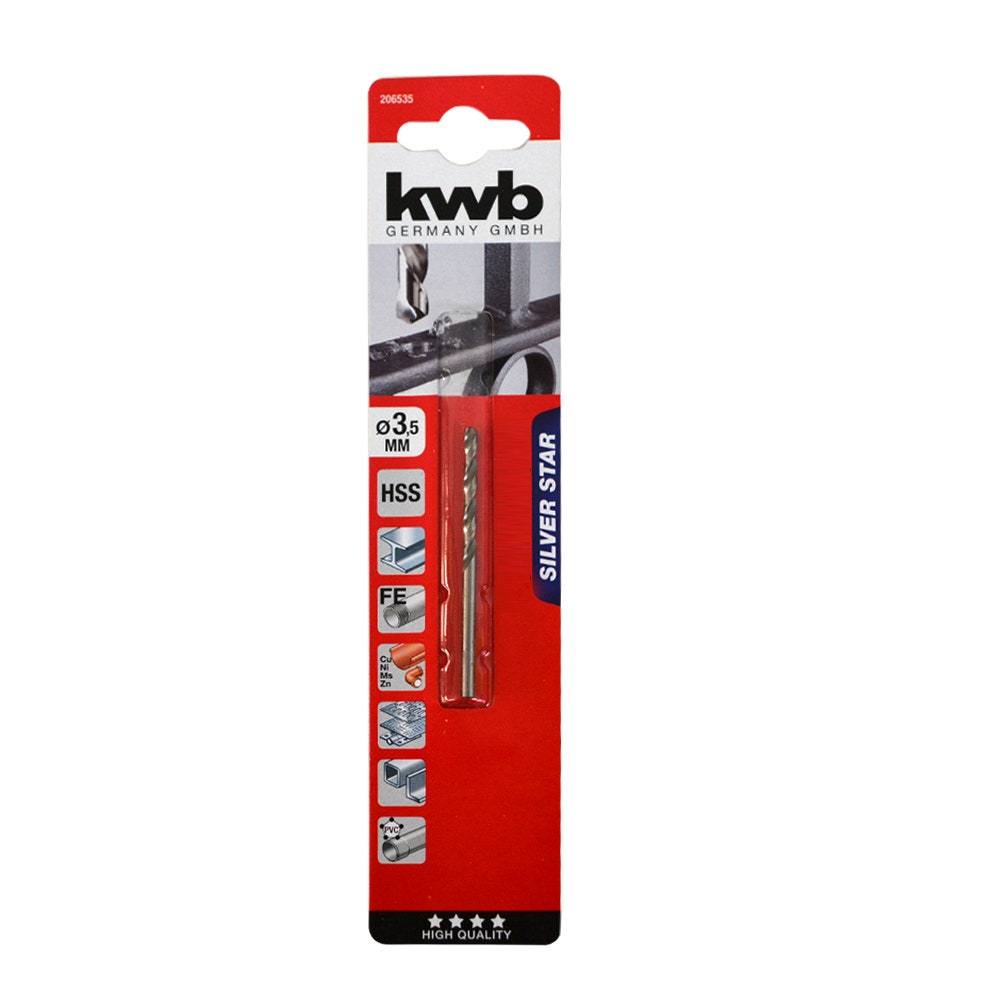 KWB BROCA HSS SILVER 3 5 MM