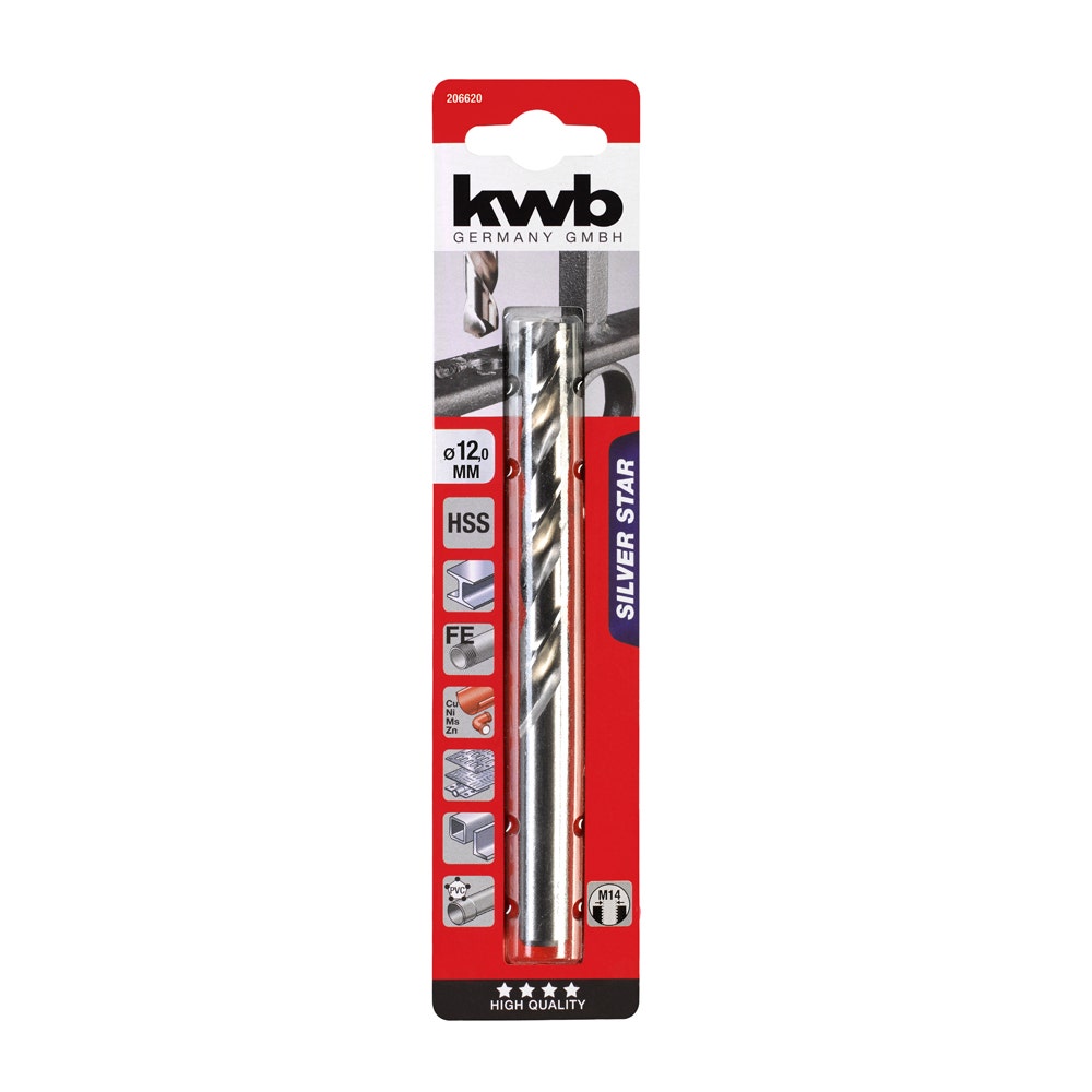 KWB BROCA HSS SILVER 12 MM