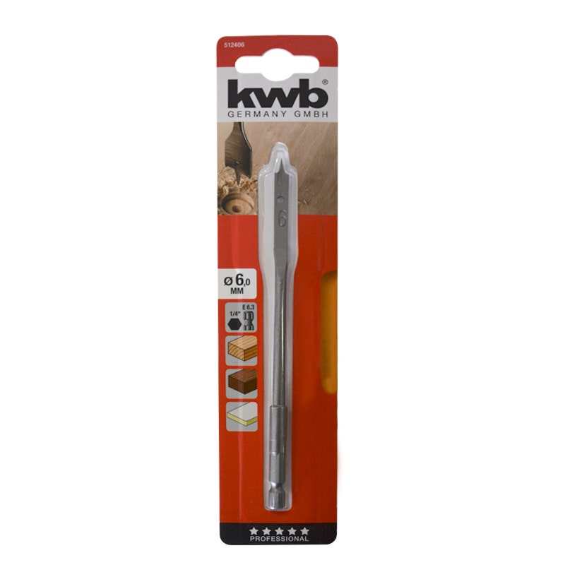 KWB BROCA PLANA PARA MADERA 6MM