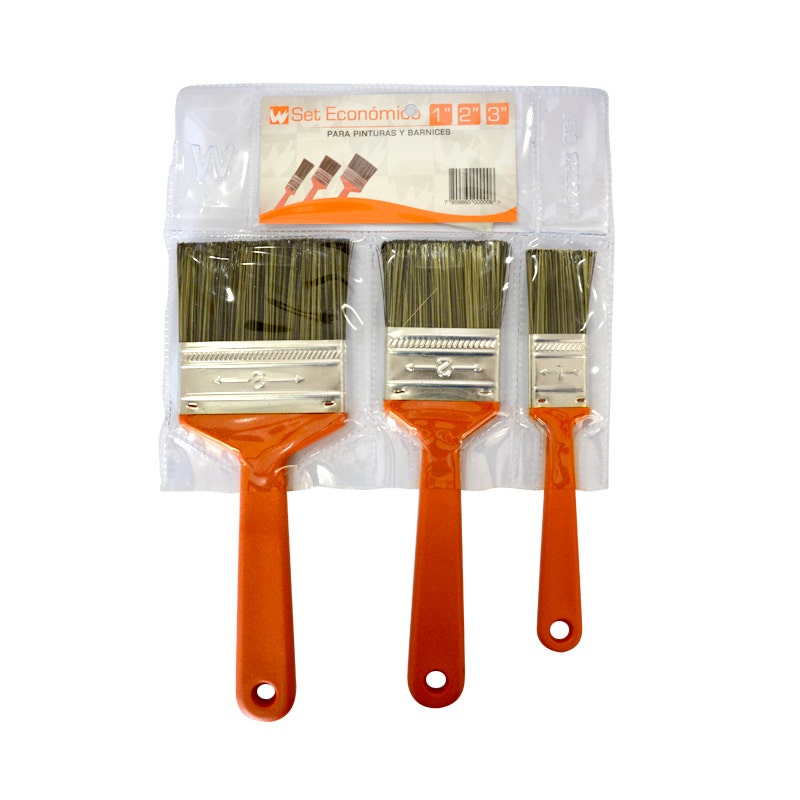 Wesser Set Economico De Brochas 1-2-3 Pul