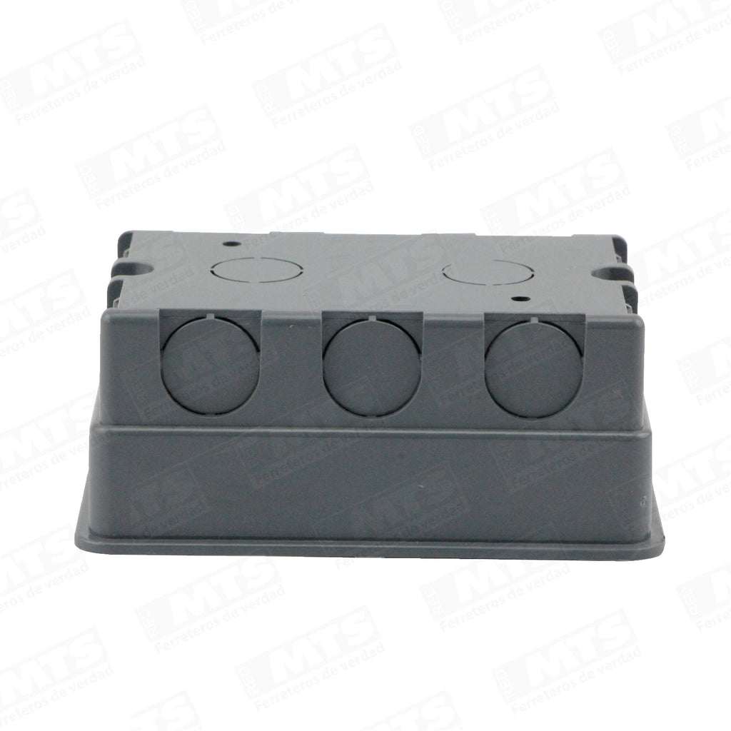 CAJA DERIV RECTANG GRIS S/INS METAL