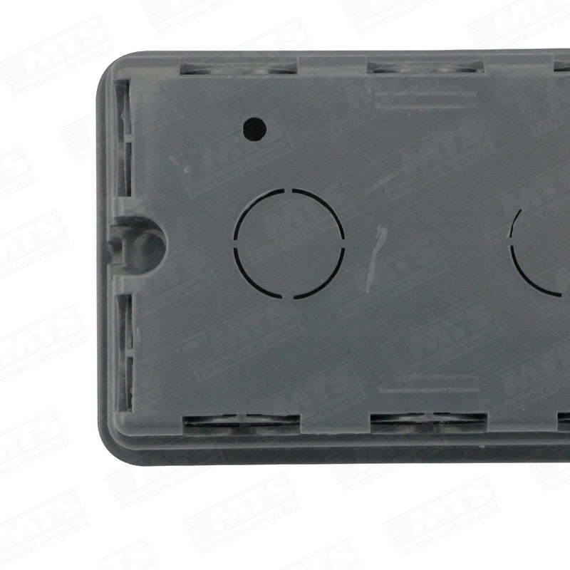 CAJA DERIV RECTANG GRIS S/INS METAL
