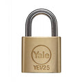 YALE CANDADO Y110 25MM P1 ENDURECIDO BR CJ