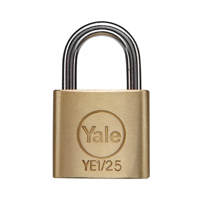 YALE CANDADO Y110 25MM P1 ENDURECIDO BR CJ