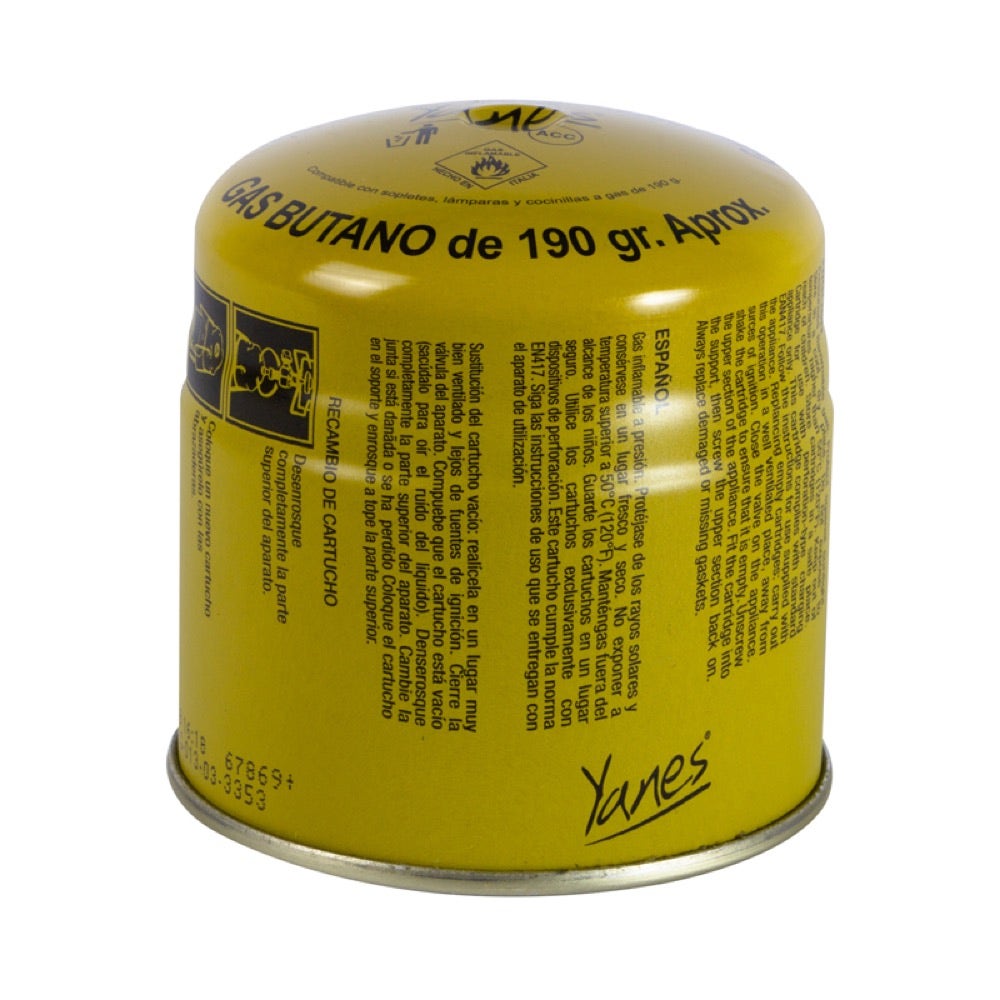CARTUCHO CON VALVULA SEGURIDAD 190GRS YANES