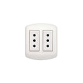 BTICINO CASQUETE+TOMA DOBLE 2P+T 10A MODUS BLANCO