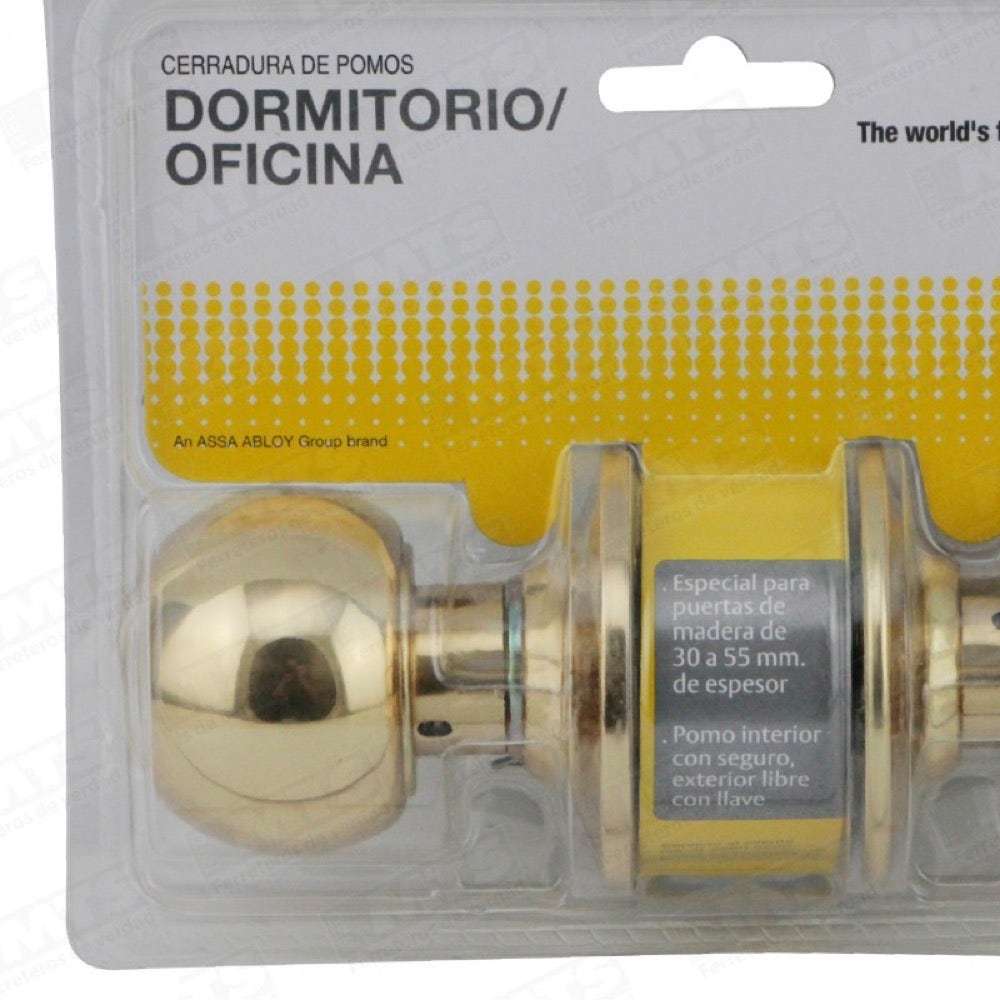 Cerradura Yale Dormitorio Bronce Pul Bt