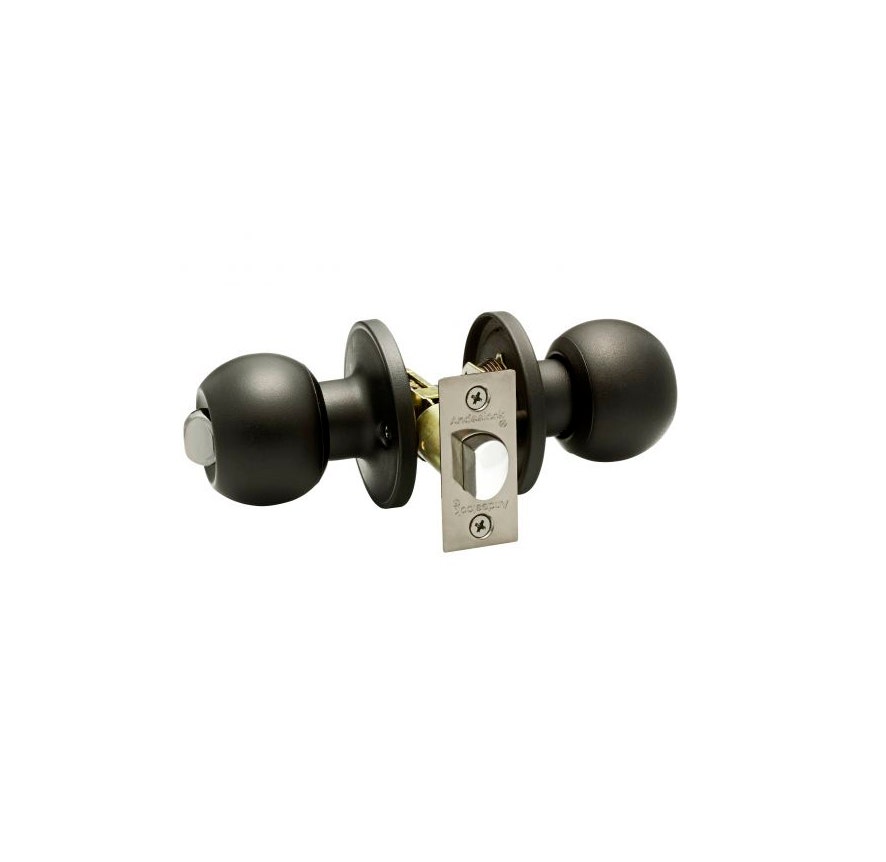 Cerradura Pomo Bola BaÑ/dor Negro Aa44-ak