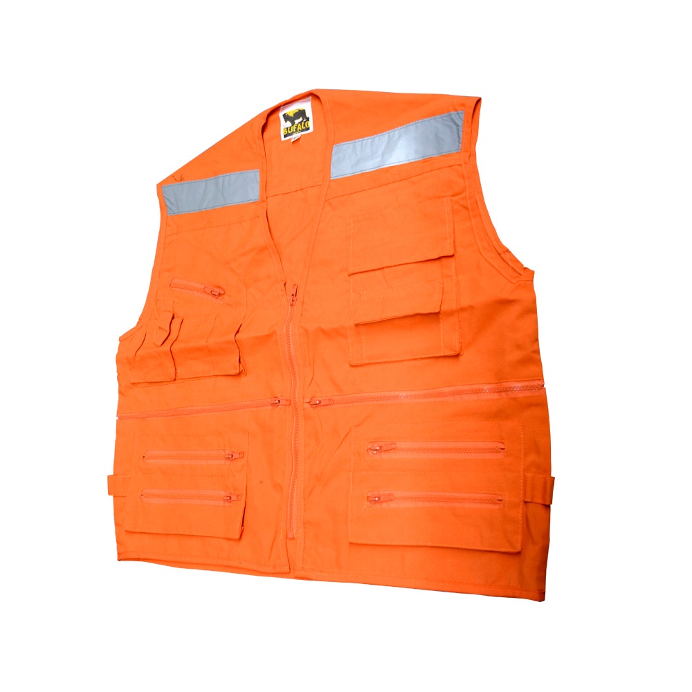 CHALECO GEOLOGO POPLIN NARANJO T/XL
