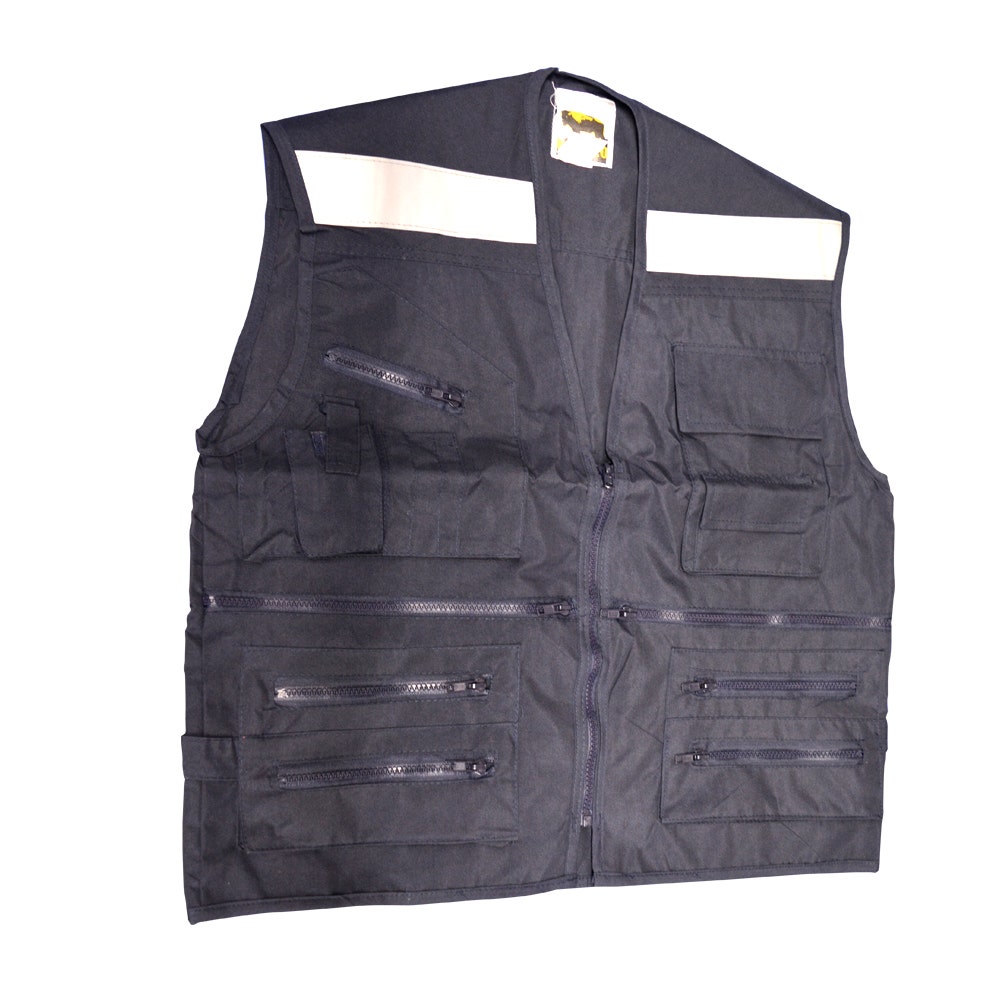 CHALECO GEOLOGO POPLIN AZUL T/L