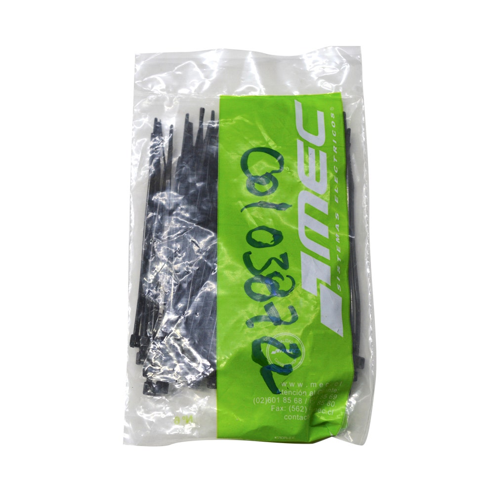 MEC AMARRACABLE 100 X 2,5 MM RESIST 8 KGS NEGRO