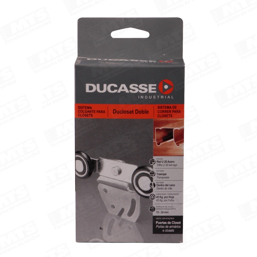 CORREDERA COLGANTE DUCLOSET SIMPLE 30 KG.