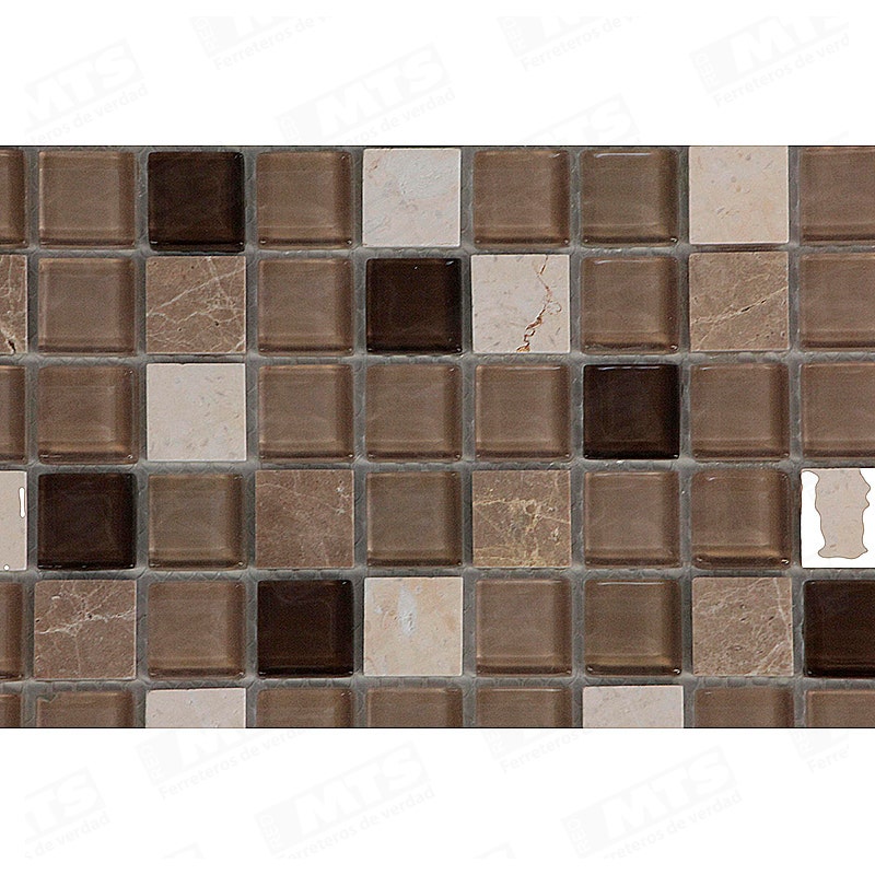 DECORALIA MOSAICO CUAD CAFÉ/BEIGE 30X30
