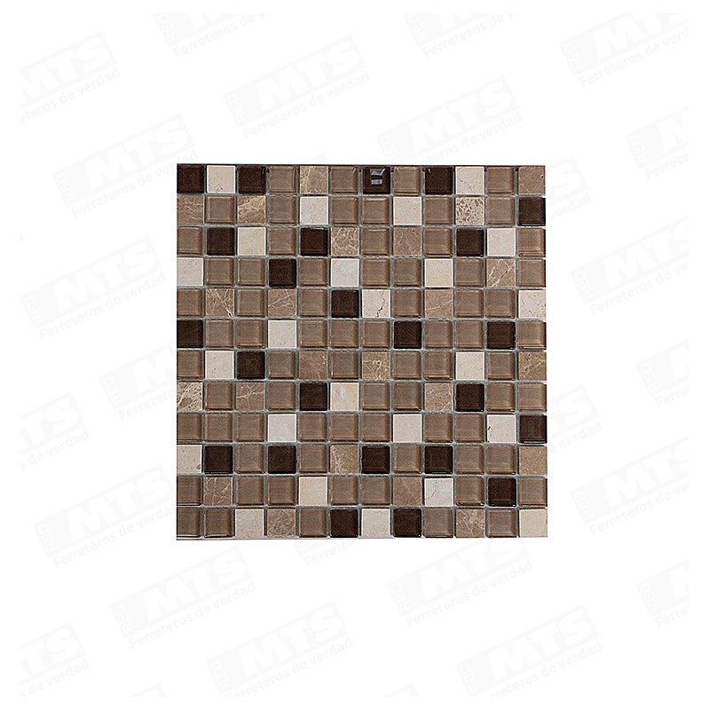 DECORALIA MOSAICO CUAD CAFÉ/BEIGE 30X30