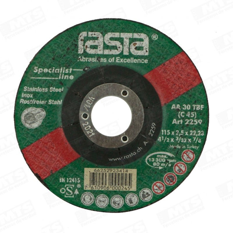 DISCO CORTE RASTA INOX 4.1/2 2259CE