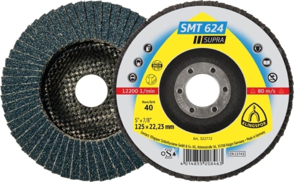 Klingspor Disco Lam Smt624 115x22,23 Gr40 41/2pulg