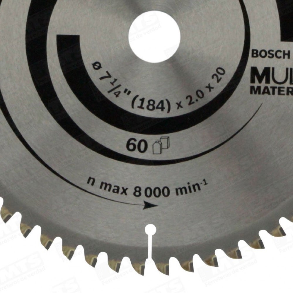 BOSCH ACC DISCO 7 1/4 X 20 16MM 5/8 60T MULTIMAT.