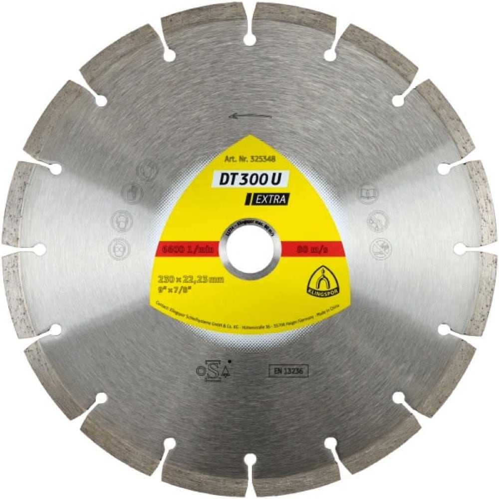 Klingspor Disco De Diamante Dt 300 U 9" Seg