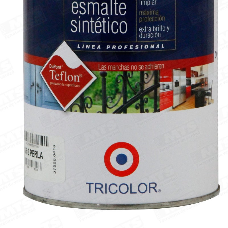 Tricolor Esmalte Sintetico Prof Gris Perla Lt
