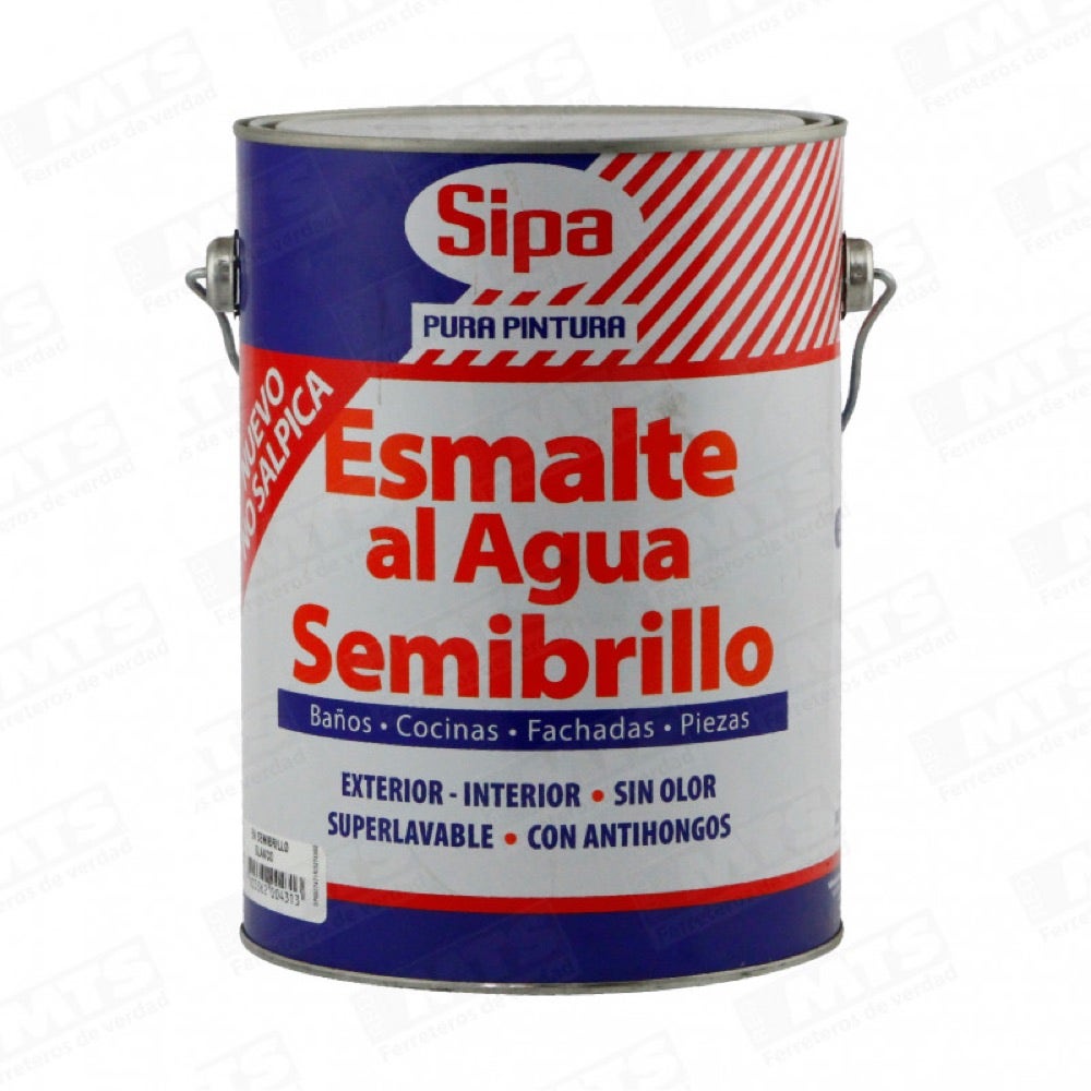 Sipa Esmalte Al Agua Semibrillo Blanco Gl