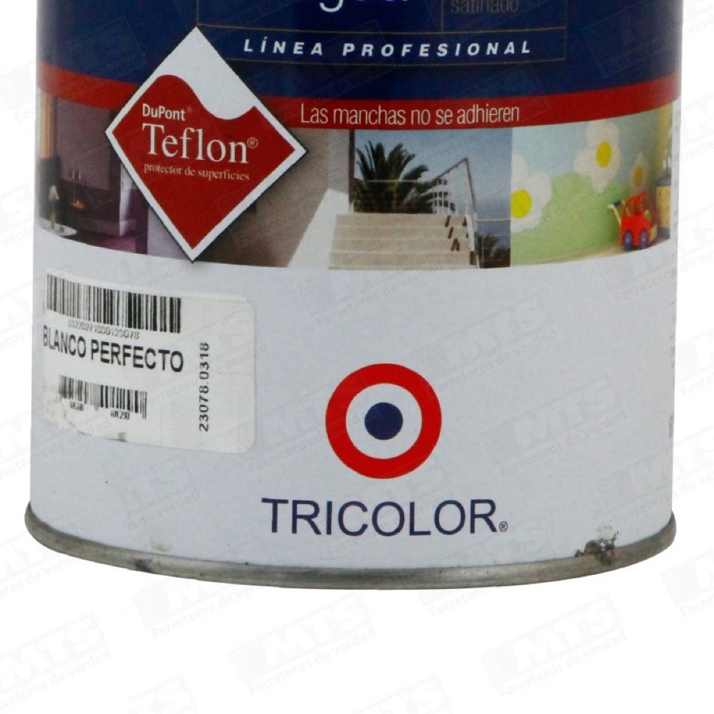 Tricolor Esmalte Al Agua Prof. Blanco Lt