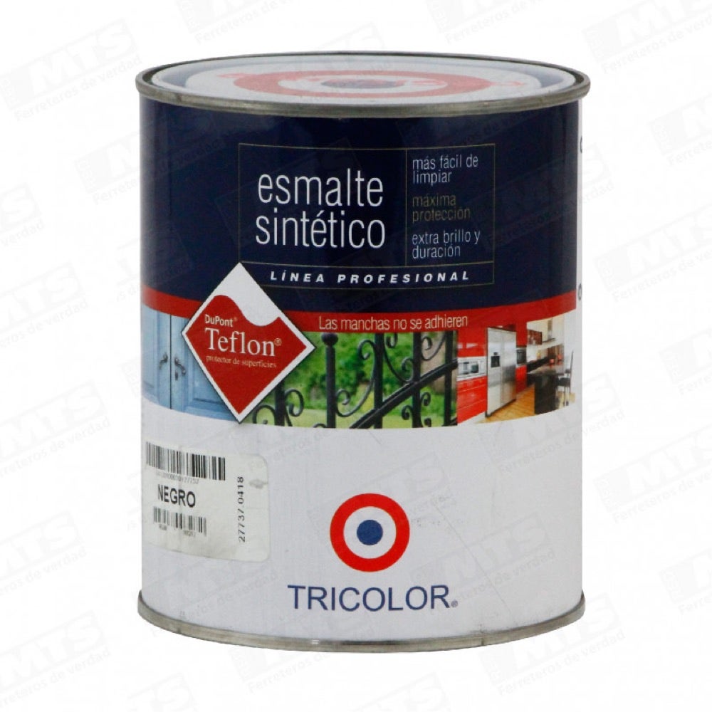 Tricolor Esmalte Sintetico Prof Negro Lt